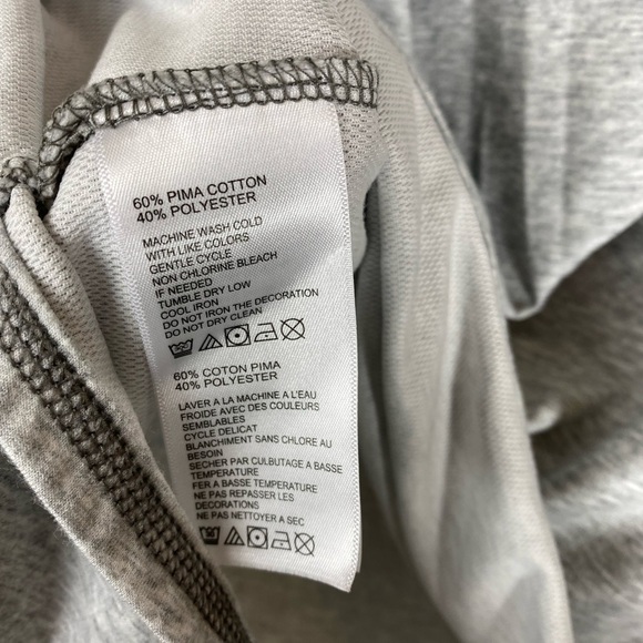 Tommy Bahama UPF 30 Pima Cotton Quarter Zip Silver Gray Long Sleeve Men’s Medium - Picture 7 of 12